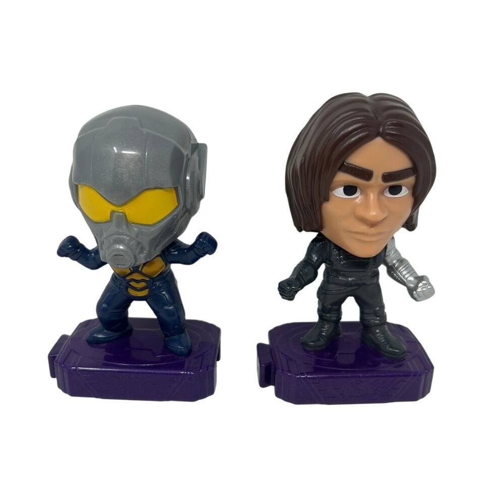 McDonalds Marvel Toys Avengers & Eternals #2 Bucky #7 The Wasp LOT of 2